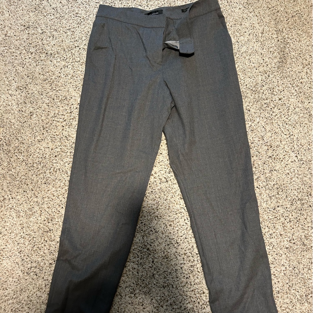 St. John Women's Gray Emma Ankle Pants